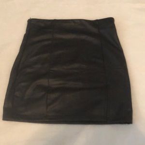Faux leather skirt